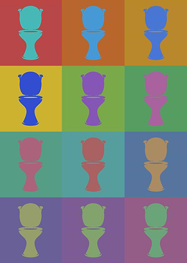 Toilet Icons Pop Art