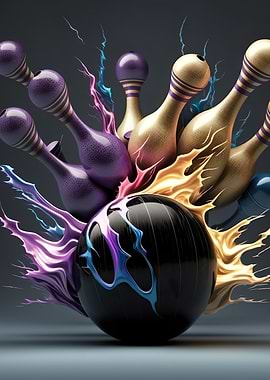 Abstract Bowling Artwork