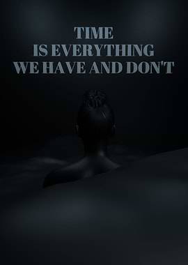 Time Black 3D Quote