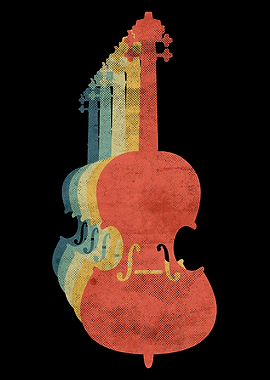 Violin Retro Vintage Color