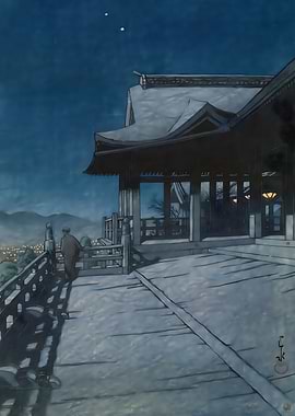 Ukiyo e Kiyomizu Temple