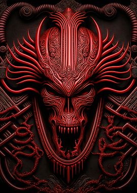 Red Metalic Alien
