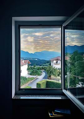 The Alps from the window