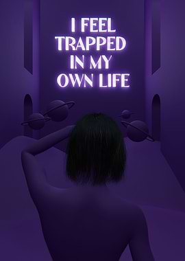 Trapped Purple 3D Quote