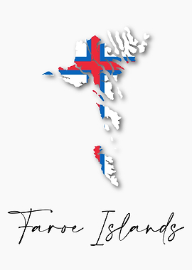 Faroe Islands Map Flag
