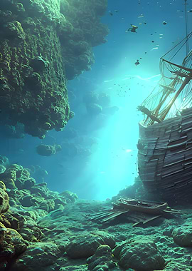 Ocean Floor Shipwreck