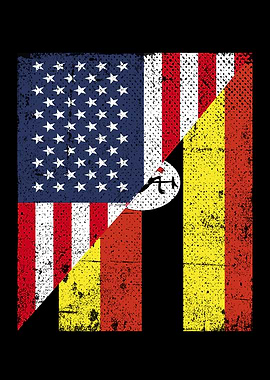 USA Uganda Flag