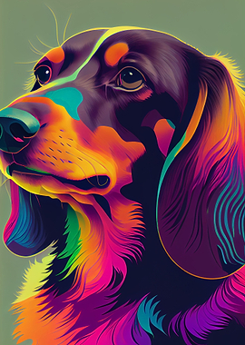 Dachshund Colorful Dog