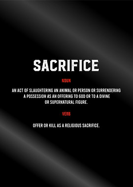 sacrifice