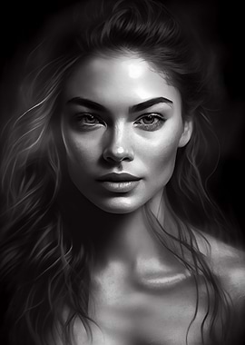 Woman Charcoal Portrait