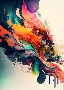 Abstract Waves Painting