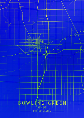 Bowling Green Ohio USA Map
