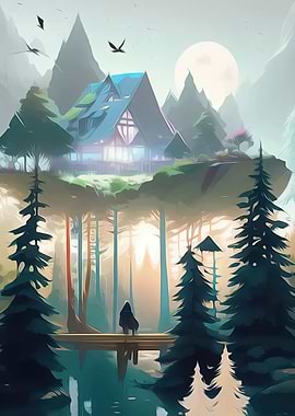 Ocre Sunset Mystical Magic