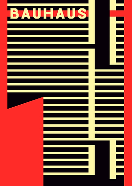 Bauhaus Stripes Poster