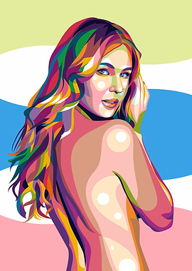 Girl Hot Beautiful Pop Art