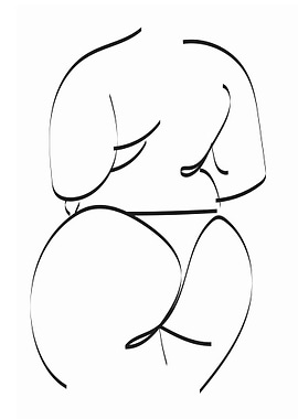 One Line Art Woman