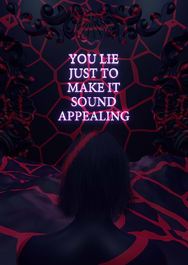 You Lie Pink 3D Quote