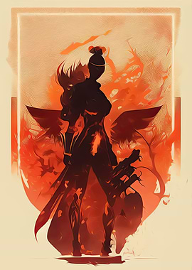 Flame Silhouette Vintage