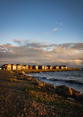 Seaside Red Sweden Houses