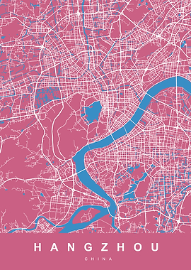 Map HANGZHOU CHINA