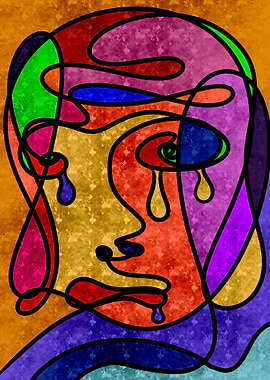 Abstract face paintings