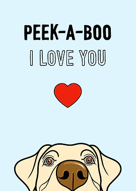 Labrador Love Peek A Boo