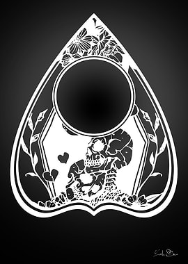 Skeleton ouija planchette