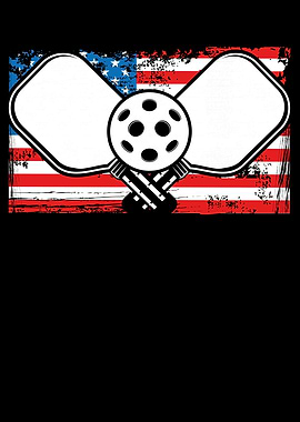 Pickleball paddle on a USA