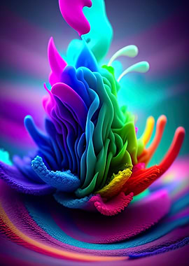 Abstract Rainbow Smoke