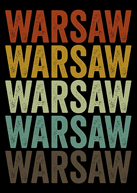 Warsaw Poland Retro