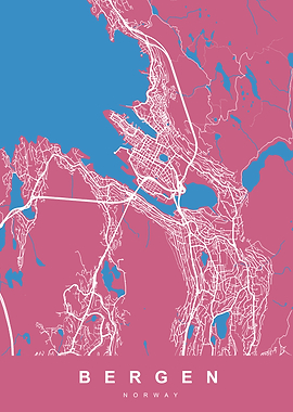 Map BERGEN NORWAY