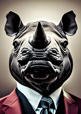 Animal Portrait Rhino