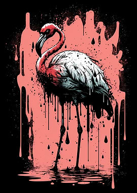 Flamingo Stencil Design