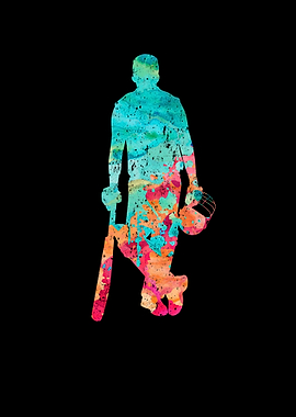 CricketSpieler in Popart