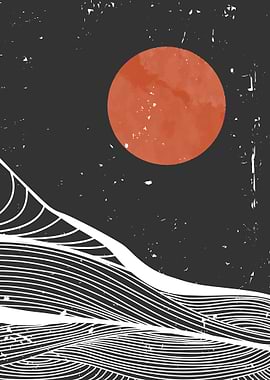 OCEAN WAVE WIITH MOONLIGHT