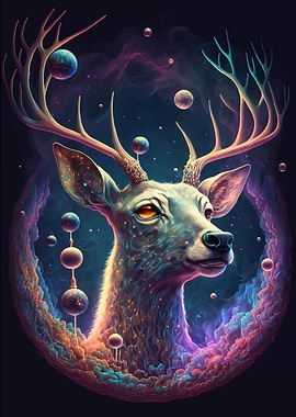 Cosmic Trippy Deer