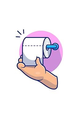 Hand Pulling Toilet Tissue