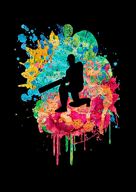 CricketSpieler in Popart