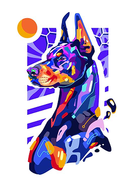 COLORFUL DOG POPART WPAP