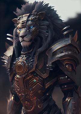 A tiger warrior in armor