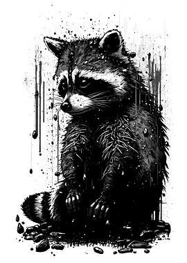 Raccoon Stencil