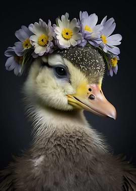 cute baby fluffy duck