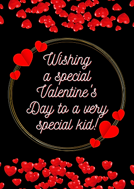 Valentine day poster kid