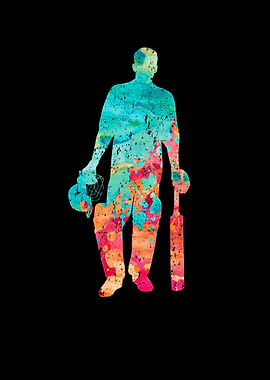 CricketSpieler in Popart