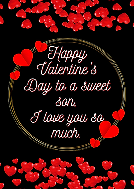 Valentine day poster son