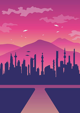 Mountains and Buildings