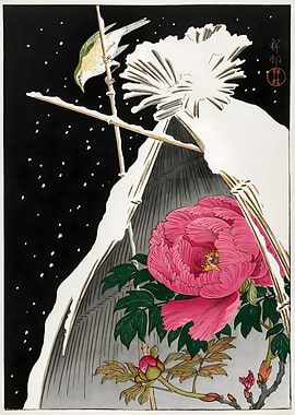 Ukiyo e Snow Flower