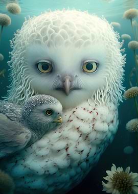 Little owl mermaid