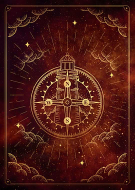 Tarot lighthouse compass
