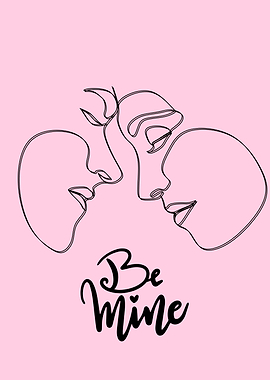 valentines day art line